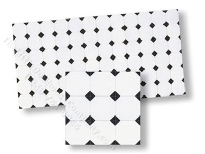 (image for) Dollhouse Scale Model Mosaic Floor Tiles, Black
