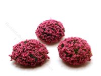 (image for) Miniature 1 inch Fuchsia Pink Mound Bush (3 pack) for Dollhouses