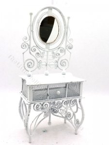 (image for) Miniature White Wire Vanity