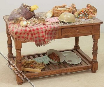 (image for) Miniature Messy Kitchen Prep Table with Mice