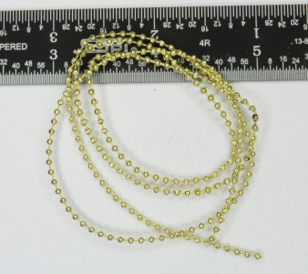 (image for) Miniature String of Round Gold Christmas Ornaments 1/16"