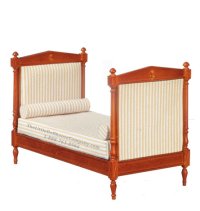 (image for) Miniature Walnut Daybed For Dollhouses