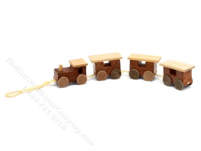 (image for) Miniature Handmade Four-Car Train Toy