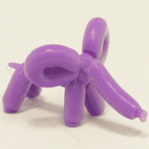(image for) Miniature Decorative Polymer Purple Balloon Elephant