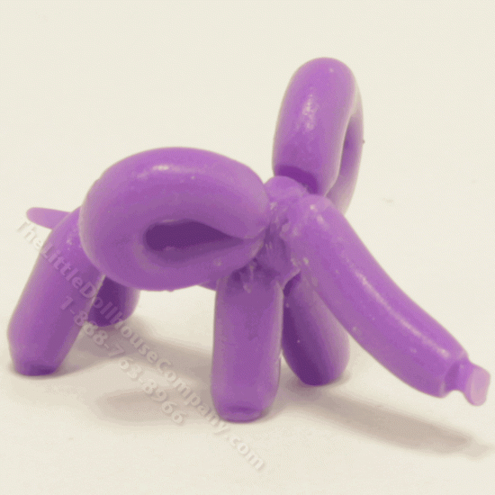 (image for) Miniature Decorative Polymer Purple Balloon Elephant