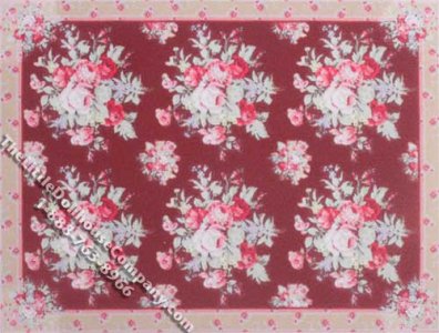 (image for) Dollhouse Scale Model Small Sized Rectangular Traditional Rug