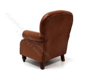 (image for) Dollhouse Tufted Brown Leather Club Chair by Judith Blondell