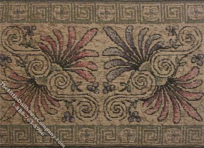 (image for) Dollhouse Scale Model Aztec & Palm Fan Theme Rug