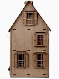 (image for) Greenleaf 8014, Jefferson Cottage Dollhouse Kit