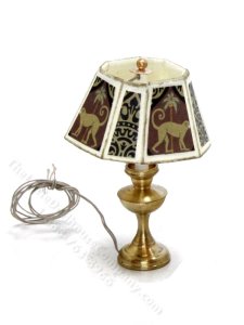 (image for) Miniature Brass Lamp with Monkey Shade