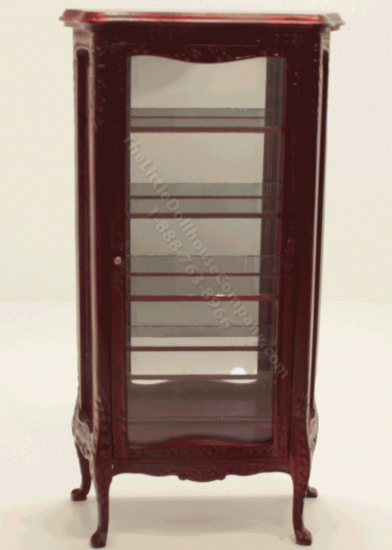 (image for) Miniature Mahogany and Glass Curio Cabinet