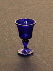 (image for) Miniature Blue Glass Wine Goblet by Gerd Felka