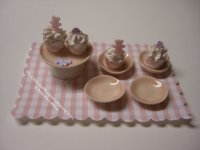 (image for) Dollhouse Scale Model Cupcake Dessert Set For Baby Girl