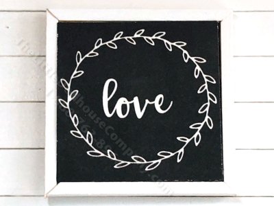 (image for) Miniature Framed 'love' Board Print
