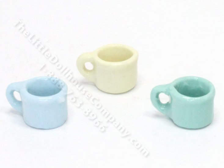 (image for) Miniature Large Pastel Coffee Mug for Dollhouses