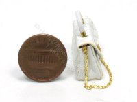 (image for) Miniature Chanel White Quilted Leather Purse by Judith Blondell