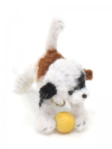 (image for) Miniature Dog with Ball by Sue Wilkes of Shoebutton Bears