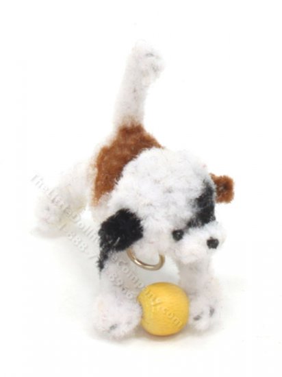 (image for) Miniature Dog with Ball by Sue Wilkes of Shoebutton Bears