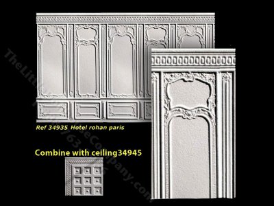 (image for) Dollhouse Scale Model Embossed Wall Panel