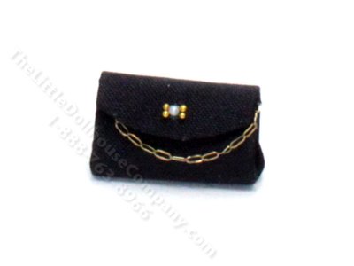 (image for) Miniature Handmade Black Handbag for Dollhouses