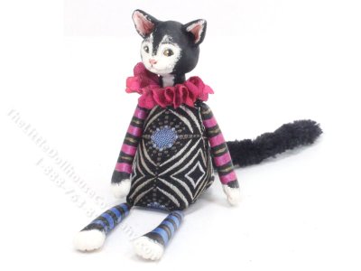 (image for) Miniature Black and White Cat by K Kuti Designs