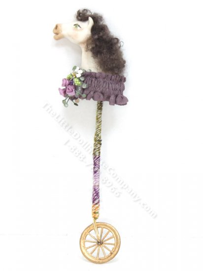 (image for) Miniature Hobby Horse with Gold Wheel