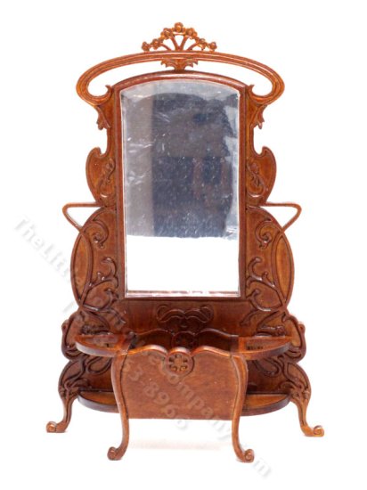 (image for) Miniature Art Nouveau Hall Stand for Dollhouses