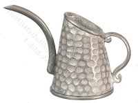 (image for) Miniature Hammered Antique Gray Watering Can for Dollhouses