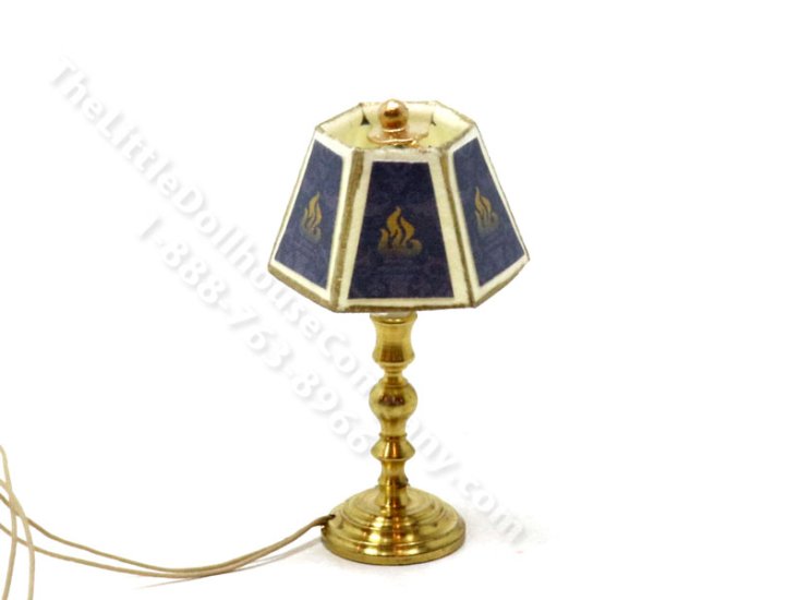 (image for) Miniature 12v Medium Table Lamp for Dollhouses - Blue Flame