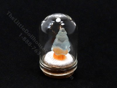(image for) Miniature Glow in the Dark Christmas Tree Dome for Dollhouses - Blue