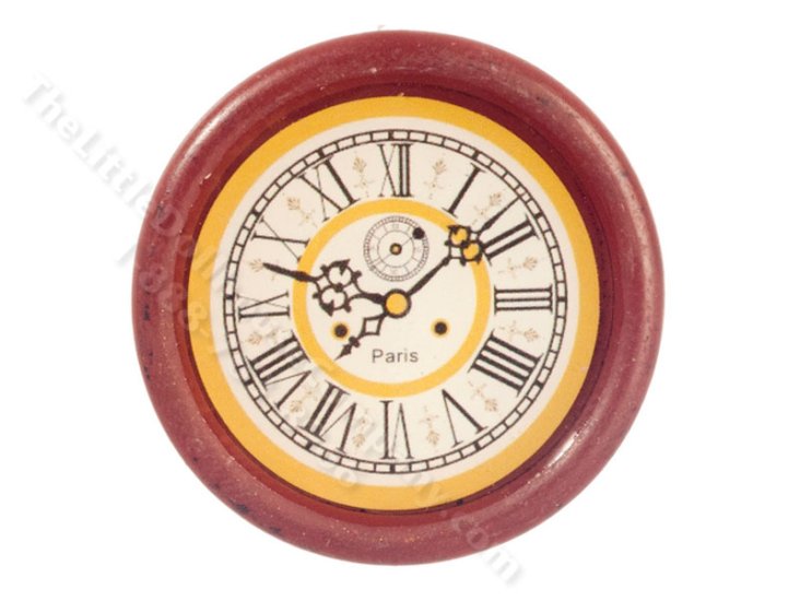 (image for) Dollhouse Scale Model Decorative Wooden Clock