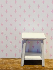(image for) Dollhouse Scale Model Wallpaper - Pink Diamonds - 3pc Set