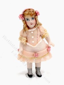 (image for) Vintage Miniature Little Girl Doll