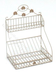 (image for) Miniature Grey Dish Rack with Floral Ornaments by Pierluigi