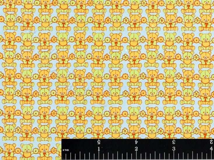 (image for) Mini Bears Miniature Wallpaper for Dollhouses - Blue