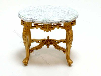 (image for) Miniature Gold Victorian Side Table