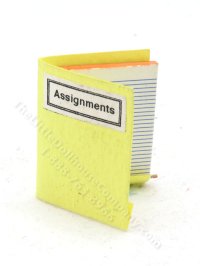(image for) Miniature Assignment Portfolio with Lined Paper and Pencil