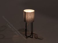 (image for) Miniature 12V Silver Drum Table/Floor Lamp for Dollhouses