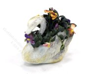 (image for) Miniature Gilded Swan Planter for Dollhouses