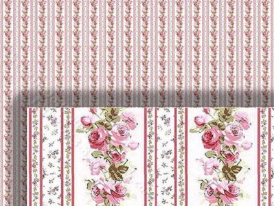 (image for) Dollhouse 1/2 Scale Model Stripe Wallpaper