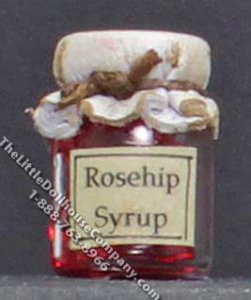 (image for) Miniature Homemade Rosehip Syrup in Wax Sealed Jar