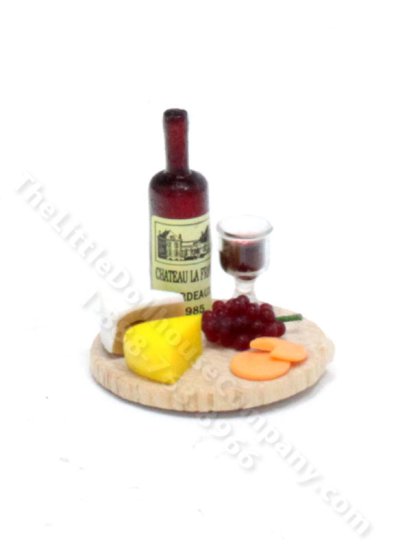 (image for) Miniature Wine and Cheese Board for Dollhouses