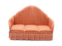 (image for) Miniature High Back Pink Upholstered Sofa