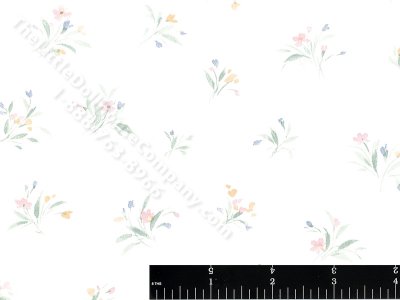 (image for) Pastel Bouquets Miniature Wallpaper for Dollhouse