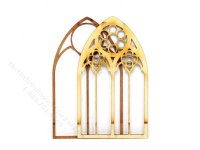 (image for) Miniature Unfinished Laser Cut Church Window