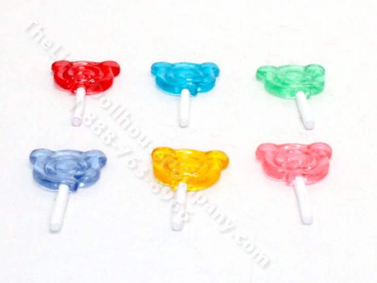 (image for) Miniature Teddy Bear-Shaped Lollipop for Dollhouses (1/pk)