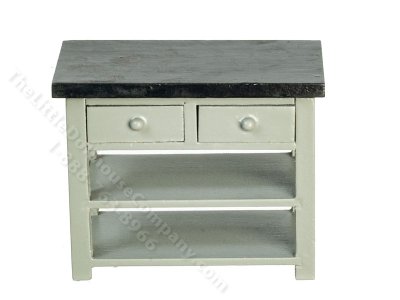 (image for) Miniature Black-Grey Kitchen Table w/Drawers