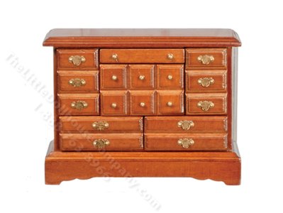 (image for) Miniature Trinket Dresser for Dollhouses - Walnut