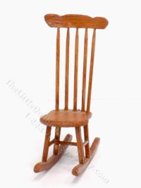 (image for) Miniature Narrow Windsor Rocking Chair for Dollhouses