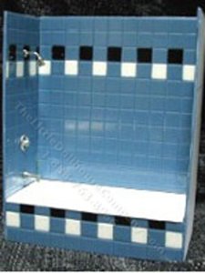 (image for) Miniature Tub/Shower Enclosure Kit for Dollhouses